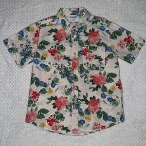 Boys Short Sleeve Printed Poplin Shirt